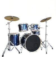 5-Piece 4-Cymbal or 3 Cymbals Professional Jazz Drum Set for Adults & Kids Complete Full Kit Ideal for Home Practice