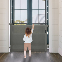 Puerta de Seguridad Retráctil para Bebés, Interior y Exterior, de Malla, ABS y PVC, Diseño Elegante, Multifuncional