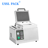 BVS300T Digitale Besturing Voedsel Vlees Sealer Zeevruchten Fruit Verse Schaalverpakking Semi-automatische Desktop Vacuüm Skin Tray Sealmachine
