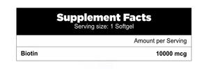 Suplemento dietético al por mayor de buena calidad Biotina 10.000 mcg Softgel para promover el crecimiento del cabello y las uñas - Product Image 3