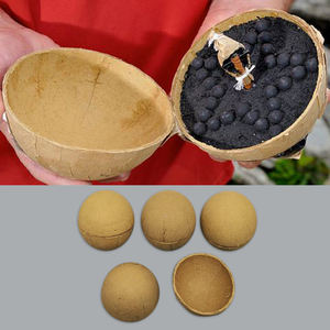 3 인치 디스플레이 쉘 소재 종이 반구 케이스 커버 불꽃 놀이 라운드 볼 - Product Image 4