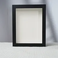 Cadre photo DIY rustique en MDF écologique de 3/5 cm, creux, fait à la main, imprimé UV, pour poupée, fleur séchée, insecte, papillon, spécimen stéréoscopique