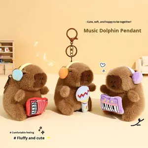 Giocattoli di Peluche all'Ingrosso, Capibara Banda Musicale, Simpatico Portachiavi in Peluche, Imbottitura in Cotone PP, Piccoli Accessori di Alta Qualità per Giovani - Product Image 4