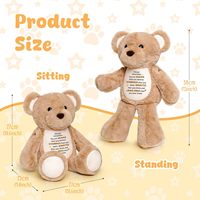 Oso de Peluche Personalizado Inspirador, Te Eres Más Valiente, Crees en Ti, Regalo de Graduación, Ánimo para Mujeres