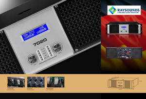 Raysounds Professioneller Leistungsverstärker 7016 2X1600W 3U Metall-Audioverstärker 8/4/2 Hochleistungs-PA Fabrik OEM - Product Image 3