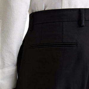 Pantalones chinos caqui personalizados para hombre, pantalones elásticos de algodón ajustados con decoración pintada de estilo informal - Product Image 3