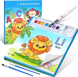 Libros de Colorear con Agua para Niños Pequeños, Sets de Pintura con Acuarelas para Niños, Actividades de Dibujo, Juguete de Regalo de Cumpleaños para Niños y Niñas - Product Image 1