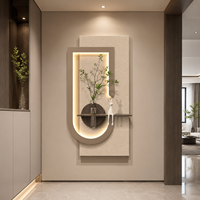 Peinture LED en grès moderne et minimaliste sans cadre, avec verdure hydroponique, pour entrée, peinture décorative LED