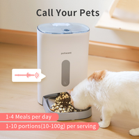 Distributeur intelligent de nourriture pour animaux de compagnie, grande capacité, avec fenêtre de rappel visible et plateau en acier inoxydable pour chats et petits chiens