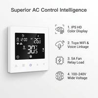 Thermostat mural électrique filaire de haute qualité pour CVC, écran tactile WiFi, produits intelligents, contrôleur de température en plastique ABS