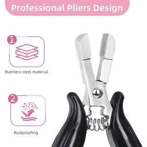 Pinzas para Extensiones de Cabello Metálicas Obexa OBP-93822 de 5.5 Pulgadas con Mango Ergonómico Antideslizante para Instalar y Retirar Microperlas - Product Image 2