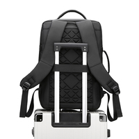 Sac à dos pour ordinateur portable à chargement USB antivol pour hommes sac d'école Oxford géométrique intelligent étanche pour les voyages universitaires convient à 15.6 pouces