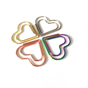 Vàng tình yêu trái tim mini giấy Clip mịn kết thúc văn phòng Bookmark kim loại Clip - Product Image 3
