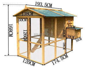 1,7 metros de alto, gran vendedor, conejito de madera para exteriores, suministros para mascotas, jaulas, conejera de madera hecha a mano, conejera grande - Product Image 5