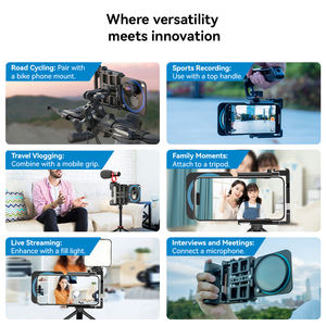 Smartphone Video Rig Hand Girp Estabilizador Filmmaking Vlogging Case Teléfono Video Estabilizador con zapata fría para Film Maker <span class=keywords><strong>Grapher</strong></span> - Product Image 5