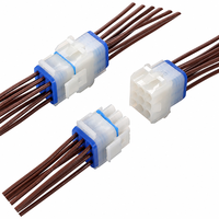 Connecteur de câblage étanche 9 broches mâle-femelle, grille 3x3, capuchon bleu laiteux, avec verrouillage, pour câble marron, alimentation et charge pour appareils électroménagers