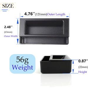 <strong>Black</strong> Plastic Recessed Flush Sliding Modern Kitchen Energy Storage Cabinet Concealed Handle Vehicle Caravan Built-in Handles - Product Image 3