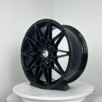 Haute charge coulée roue-jantes 18 19 pouces 5x112-120 ET25-40 brillant noir roues de voiture de passagers multi-parlant