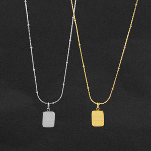 Temperamental Simple <b>Titanium</b> Steel Geometric Shaped Pendant Necklace Popular Design Unisex's Necklaces Fashionable Jewelry - Product Image 2