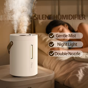 Humidificador de Vapor Frío Blanco de 2.5L sin Filtro, Silencioso de 26dB, con Luz Nocturna y Difusor de Aceites Esenciales - Product Image 5