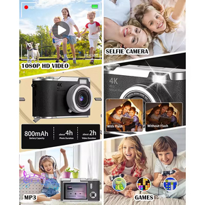 Cámara sin Espejo con Pantalla Abatible CCD Vintage, para Estudiantes Principiantes, Cámara Digital HD Retro, Portátil para el Campus - Product Image 5