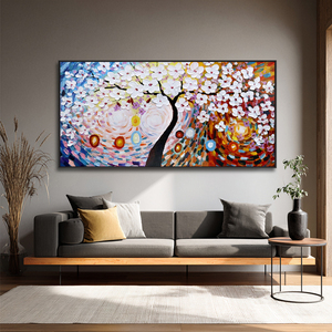 Cuadro acrílico <span class=keywords><strong>de</strong></span> <span class=keywords><strong>flores</strong></span> con cuchillo 3D <span class=keywords><strong>de</strong></span> gran tamaño para decoración <span class=keywords><strong>de</strong></span> sala <span class=keywords><strong>de</strong></span> estar, lienzo texturizado Floral, arte <span class=keywords><strong>de</strong></span> pared, pintura <span class=keywords><strong>de</strong></span> <span class=keywords><strong>flores</strong></span> - Product Image 2