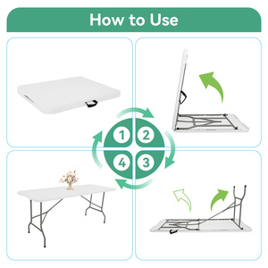Chaises pliantes de jardin en plastique blanc, légères et portables, idéales pour les événements et les mariages - Product Image 1