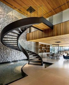 <span class=keywords><strong>Escalera</strong></span> de <span class=keywords><strong>Madera</strong></span> Tanlong, <span class=keywords><strong>Escalera</strong></span> <span class=keywords><strong>Interior</strong></span> Curva de <span class=keywords><strong>Madera</strong></span> con <span class=keywords><strong>Barandilla</strong></span> de Vidrio - Product Image 4