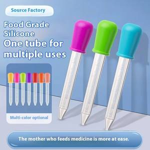 Pipeta líquida segura para niños duradera de silicona transparente de 5ml, cuentagotas para bebés, accesorio para alimentar agua, jugo de fruta o Medicina - Product Image 2