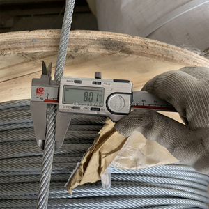 Cavi BMU corda d'acciaio zincata per sospensione piattaforma culla 8x19s 6x19 8.0mm speciale fune con <span class=keywords><strong>2</strong></span> conduttori in rame - Product Image 3