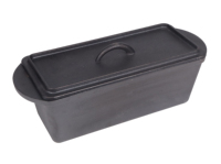 Moule à pain rectangulaire en fonte pré-assaisonnée avec couvercle, idéal pour le pain, le pain de banane et le pain de viande, pour four et cuisinière à gaz