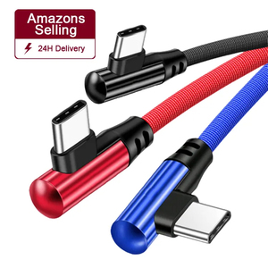 Venta al por mayor 1m 2M ángulo recto rápido De Carga Cable DE DATOS trenzado CableOplaadkabel cables de carga - Product Image 1