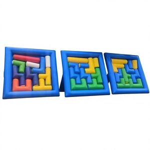 Grand puzzle gonflable pour enfants - Jeu de team building sportif et de divertissement - PVC écologique avec blocs <span class=keywords><strong>Tetris</strong></span> - 2 à 4 enfants - Product Image 2