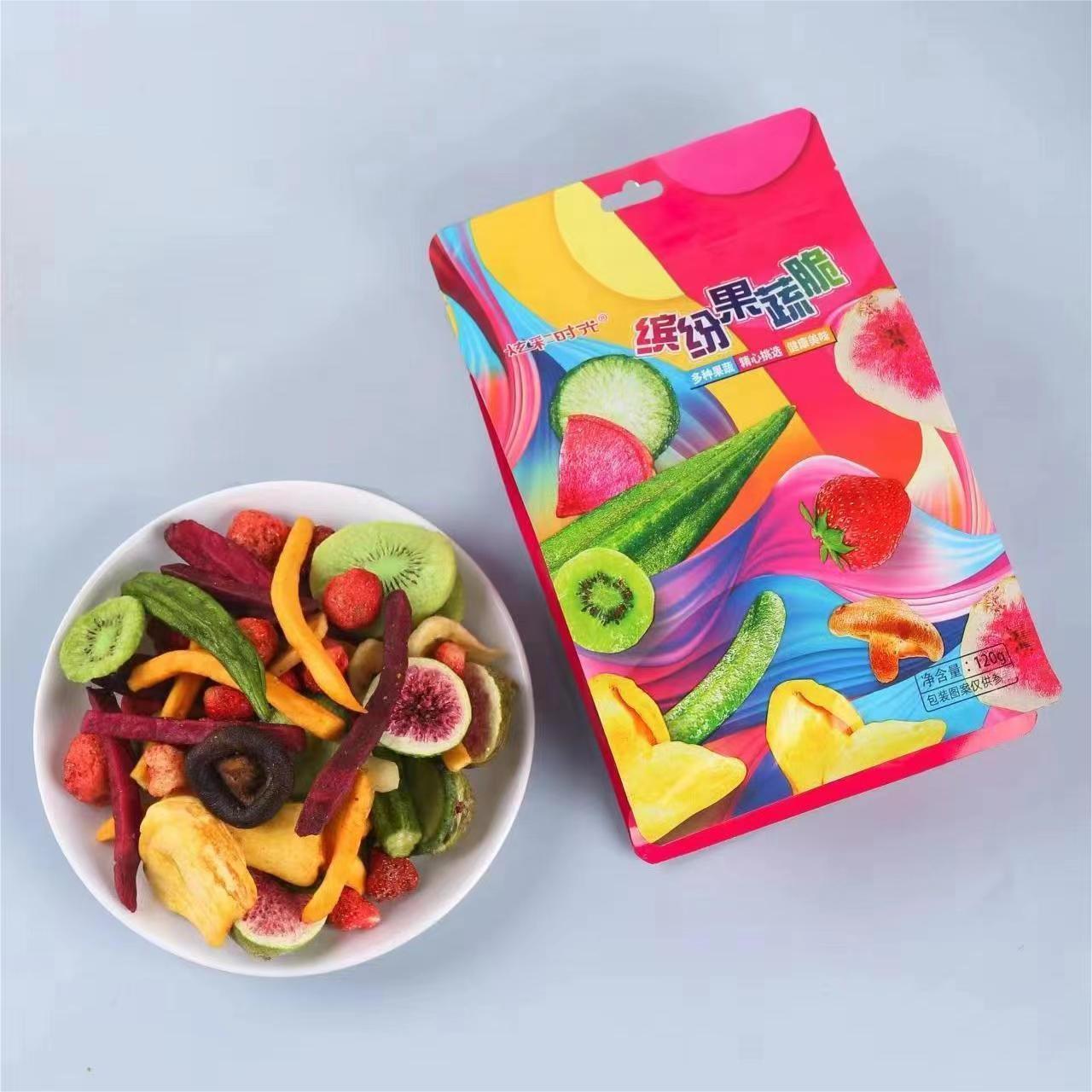 Оптовая продажа смешанных сушеных фруктов и овощей Хрустящие сушеные фрукты чипсы закуска