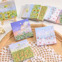 Bloc de Notas Adhesivas Personalizadas con Diseño de Paisaje, Bonitas Notas Adhesivas Autoadhesivas para Lectura y Marcación, Papel Offset, Notas Adhesivas Personalizadas