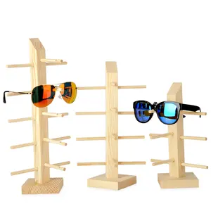 Holz Gläser Racks Bambus Sonnenbrille Display Rack Sonnenbrille Stehen Display Boden Einzelhandel