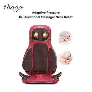 Coussin de <span class=keywords><strong>massage</strong></span> de <span class=keywords><strong>siège</strong></span> de voiture chauffant et vibrant avec pression adaptative <span class=keywords><strong>Shiatsu</strong></span> pour l'application de la hanche du cou de la taille arrière - Product Image 2