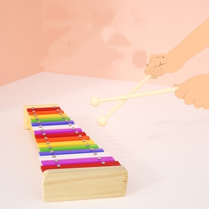 Xylophone Glockenspiel en métal arc-en-ciel à 15 tons avec maillets, instrument de percussion Orff, jouet musical éducatif précoce pour enfants - Product Image 5