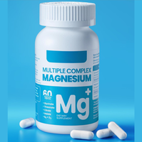 Kompleks Magnesium Herbal Berkualitas Tinggi untuk Kesehatan Otot & Saraf Vitamin B6 & D3 Bebas Gluten untuk Dewasa