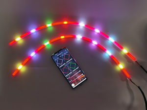 60cmx2 ứng dụng điều khiển RGB đuổi theo màu sắc với tín hiệu lần lượt linh hoạt RGB DRL dải - Product Image 6