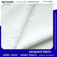 Venta Directa de Fábrica, Tela Jacquard de Punto con Letras CG, Jacquard de Seda en Trama, Elástica, Capa de Aire, Anti-Pilling, Material para Ropa al por Mayor