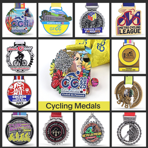 Medalla de Ciclismo de Resistencia San Mateo 2025 de Aleación de Zinc con Relieve 3D y Esmalte Suave, Premio de Finalista de Carrera de Bicicleta, Medallista con Cinta - Product Image 2