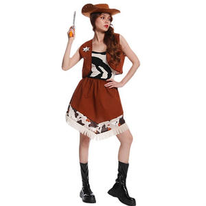 Vestido <span class=keywords><strong>Sexy</strong></span> Estilo Vaquero para Mujer, <span class=keywords><strong>Disfraz</strong></span> de <span class=keywords><strong>Vaquera</strong></span> para Halloween, Festivales y Cosplay - Product Image 3