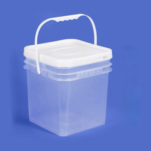 Vente directe d'usine, seau à peinture en plastique carré de 10 L, qualité alimentaire, multi-usages, maison et cuisine - Product Image 1