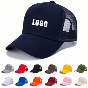 Wholesale Comfortable High Quality Blank Classic Snapback Caps Curved Brim Plain 5 Panel Mesh Trucker Hat - Product Image 1