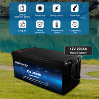 Batterie lithium-ion 12V/24V/48V 100AH/200AH/300AH/400AH, batterie rechargeable au lithium-fer-phosphate, batterie à cycle profond élevé