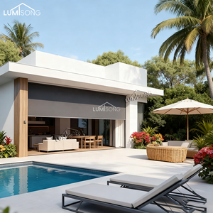 Stores verticales à rouleaux extérieurs à haute transparence pour balcon, pergolas, <span class=keywords><strong>anti</strong></span>-UV, isolation thermique, commande électronique, ombrage intégré - Product Image 4