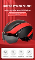 Nouveau casque de vélo sportif color-block pour adulte avec lunettes intégrées pour VTT, pour hommes, sans éclairage