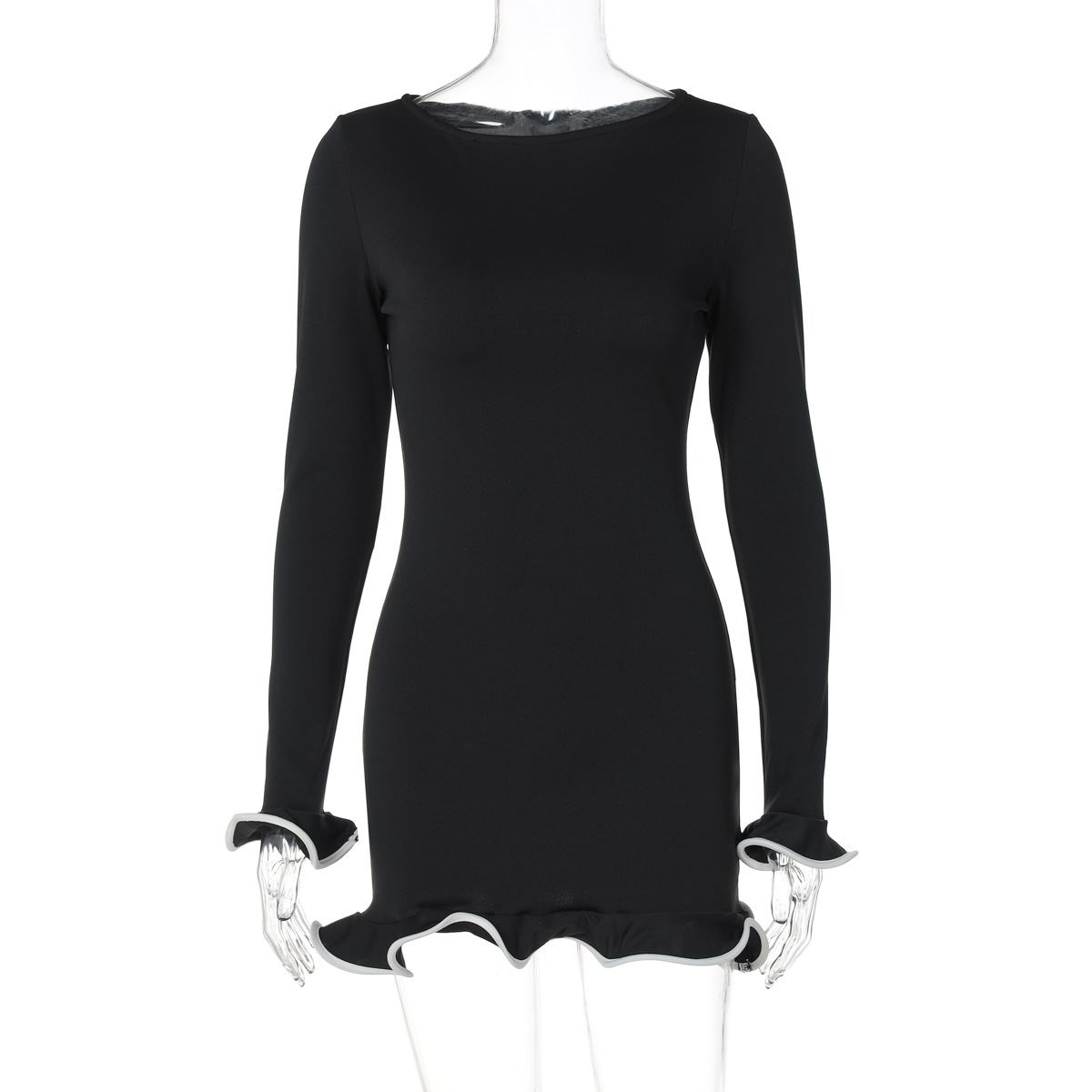 chinese dress ladies Long Sleeve Jumper Dress