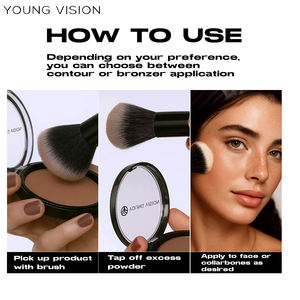 YOUNG VISION Texture ultra-fine <span class=keywords><strong>meilleure</strong></span> palette de poudre bronzante mate longue durée couleur soyeuse gain poudre de Contour de contrôle de l'<span class=keywords><strong>huile</strong></span> étanche - Product Image 5